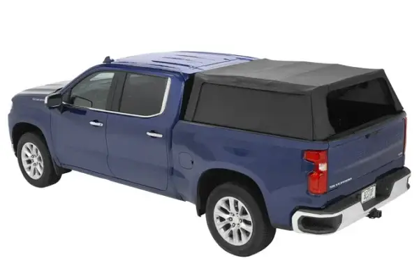 Bestop 77319-35 - Supertop Truck Bed Cap 2 For Chevy/GMC 2019-2024 Silverado/Sierra 1500 Exc 19 Classic 6.5 Foot Black Diamond PVC Coated Sailcloth No Drill